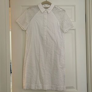 J.Crew white eyelet dress, size 0